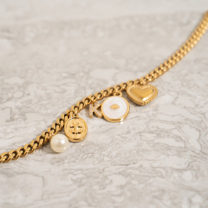 18K Gold PVD Stainless Steel Anchor Pendant / PDL0302