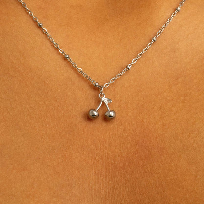 18K Gold PVD Stainless Steel Cherry Charm / PDL0304