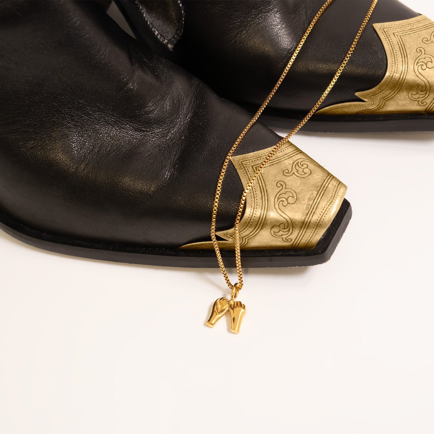 18K Gold PVD Stainless Steel Pinky Promise Charm / PDL0315