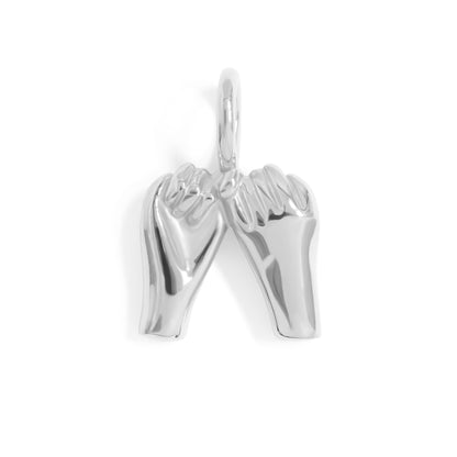 18K Gold PVD Stainless Steel Pinky Promise Charm / PDL0315