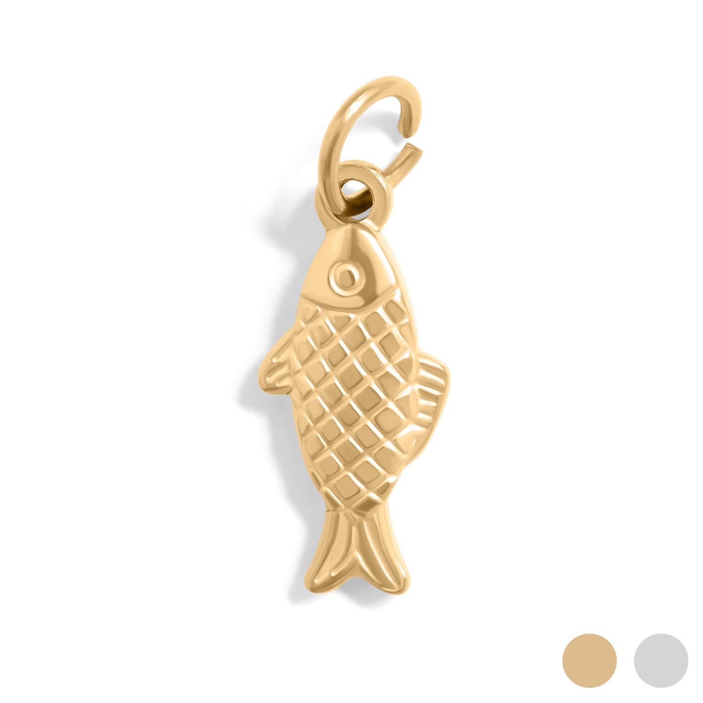 18K Gold PVD Stainless Steel Fish Charm / PDL0316