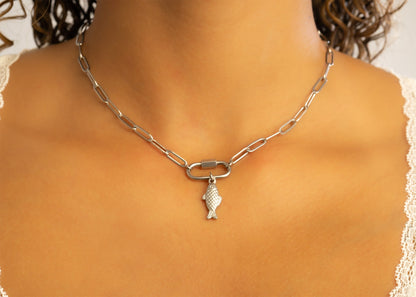 18K Gold PVD Stainless Steel Fish Charm / PDL0316