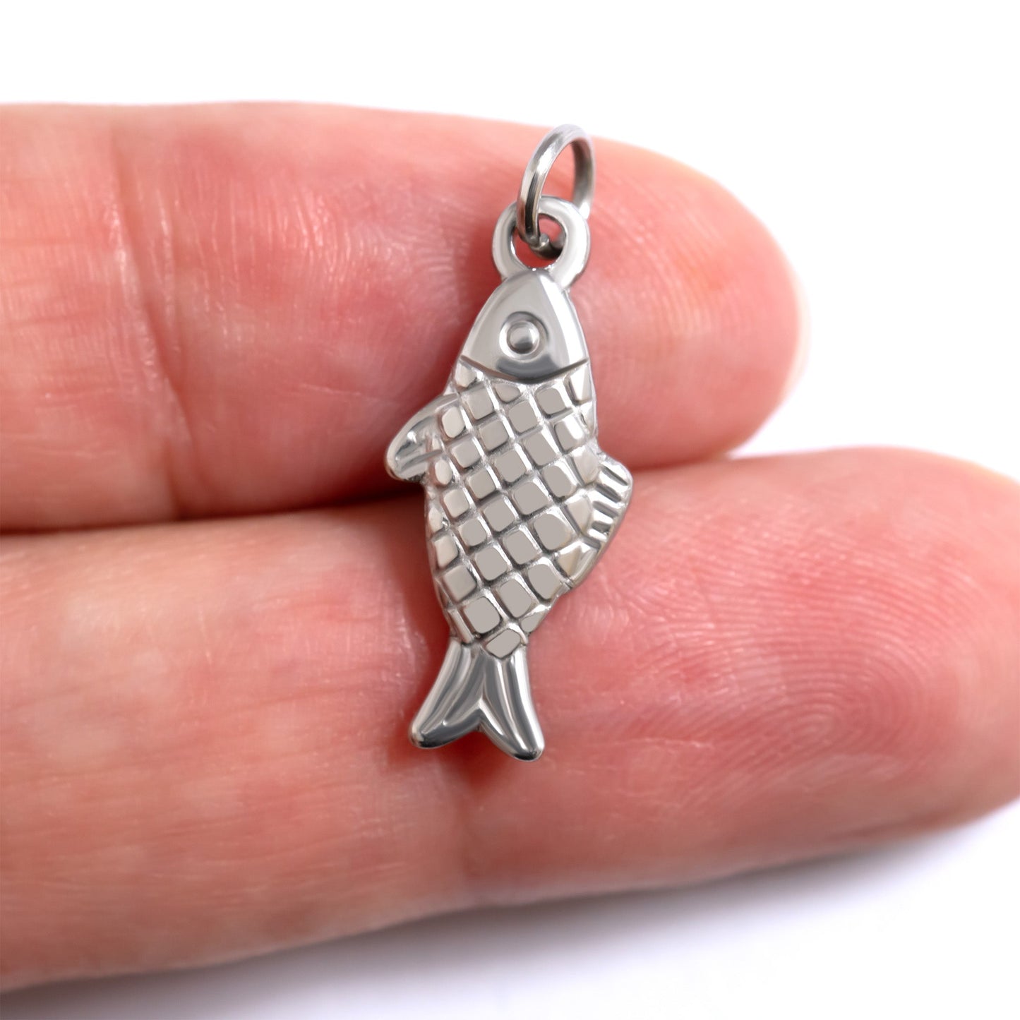 18K Gold PVD Stainless Steel Fish Charm / PDL0316