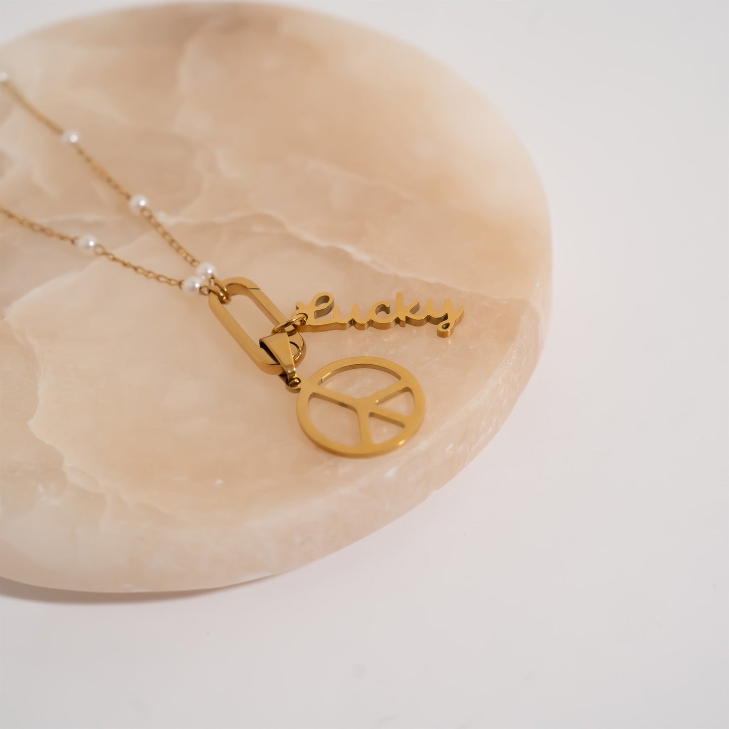 18K Gold PVD Stainless Steel Charm Clasp / ENC0061