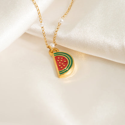 18K Gold Stainless Steel Watermelon Charm / PDL0338