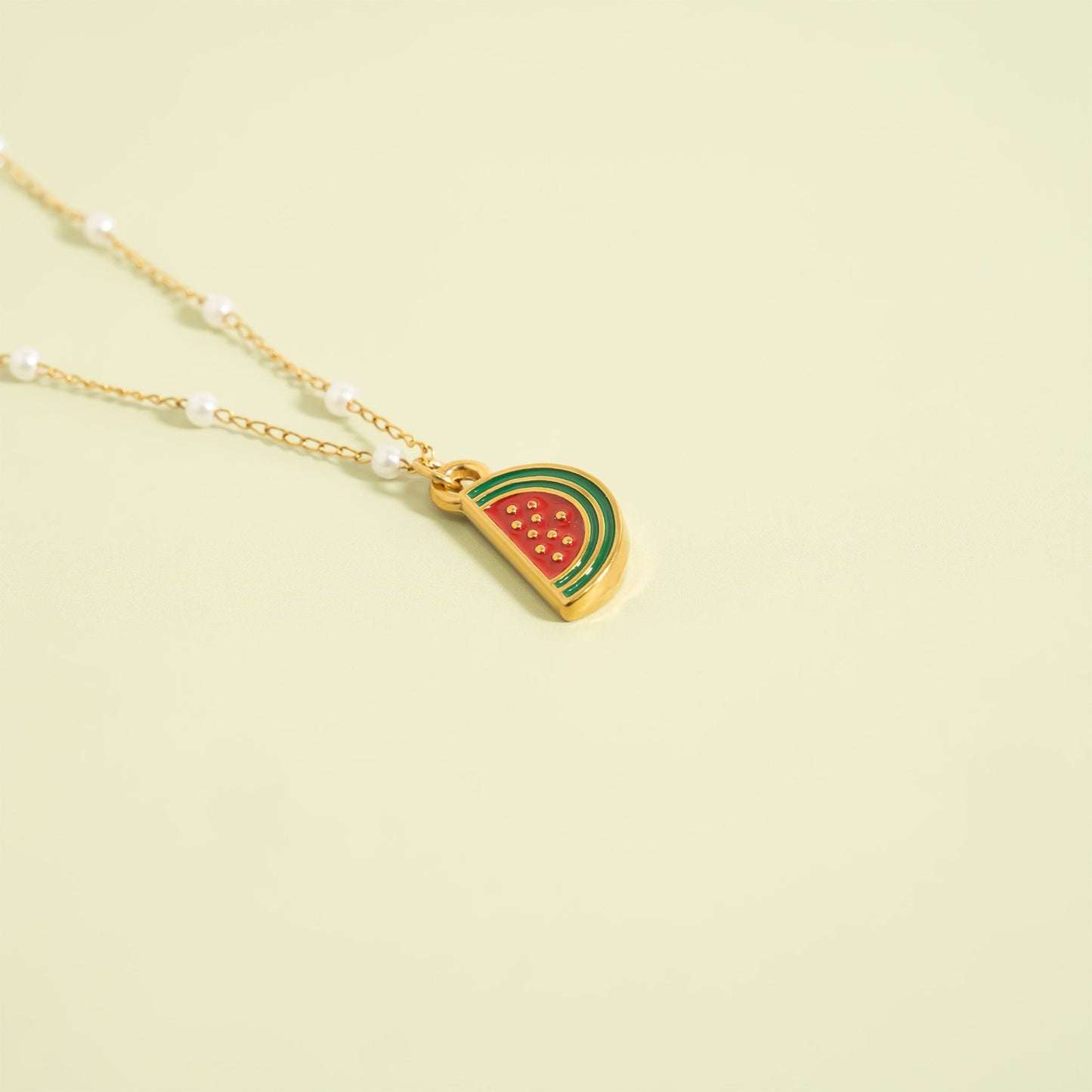 18K Gold Stainless Steel Watermelon Charm / PDL0338