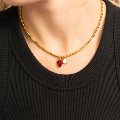 18K Gold Stainless Steel Raspberry Charm / PDL0342