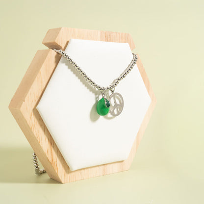 18K Gold Stainless Steel Lime Charm /