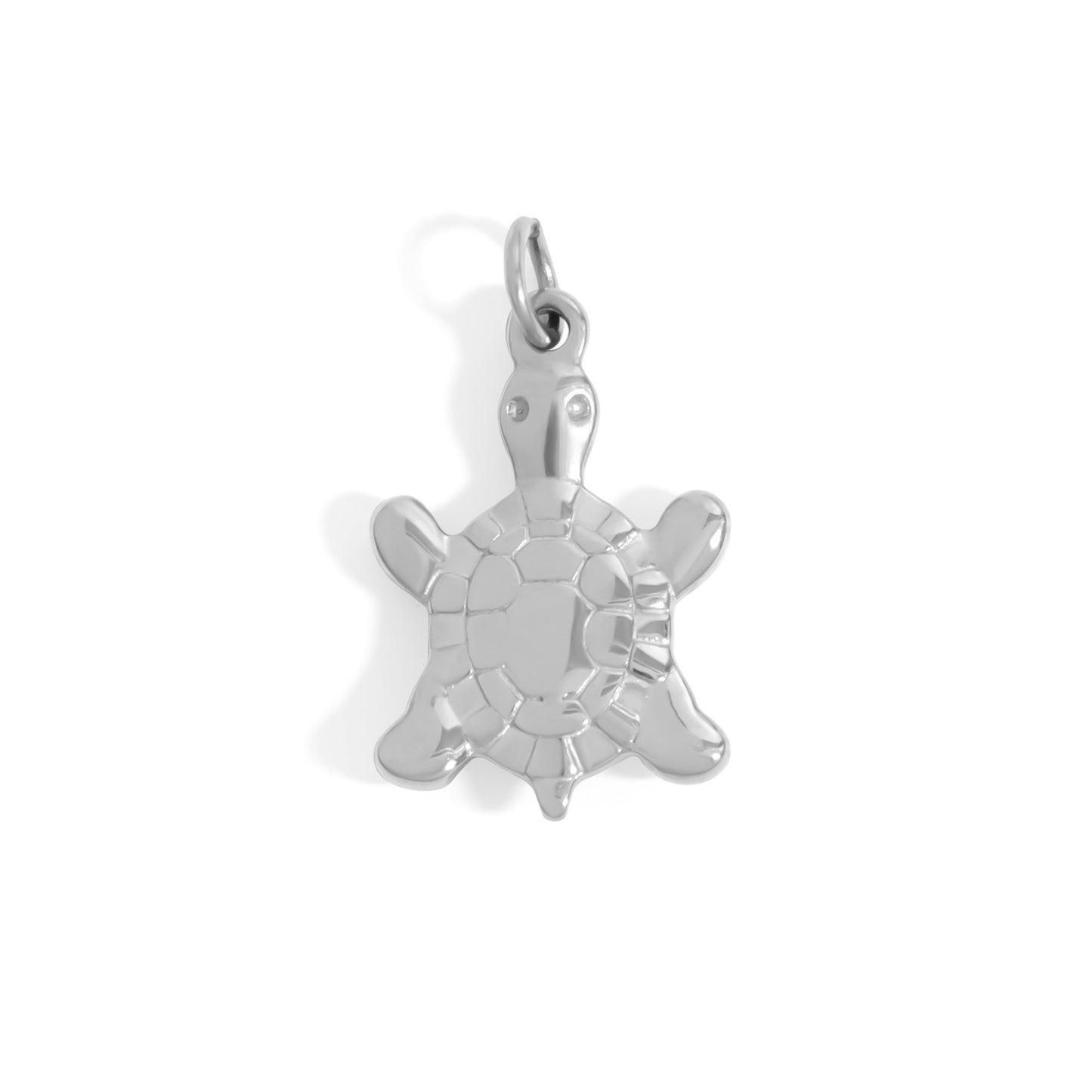 18K Gold PVD Stainless Steel Mother Of Pearl Turtle Charm / PDL0344