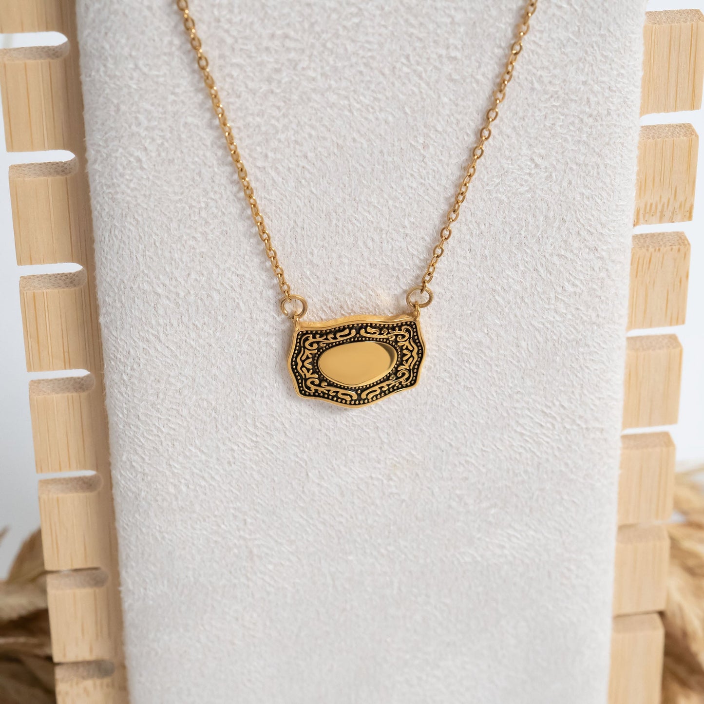 18K Gold PVD Stainless Steel Belt Buckle Charm / PDL0345