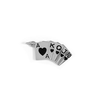 18K Gold PVD Stainless Steel Playing Cards Charm / PDL0347