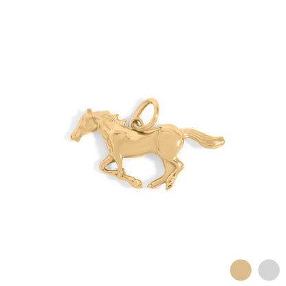 18K Gold PVD Stainless Steel Horse Charm / PDL0348