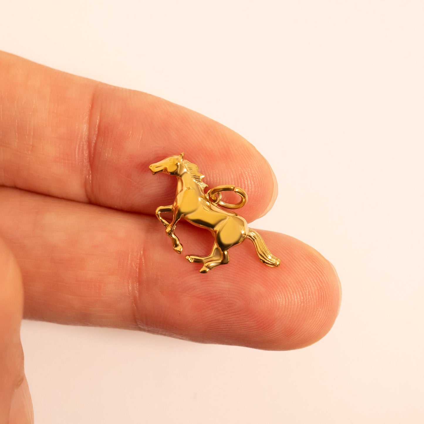 18K Gold PVD Stainless Steel Horse Charm / PDL0348