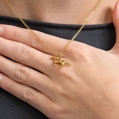 18K Gold PVD Stainless Steel Horse Charm / PDL0348