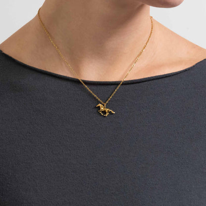 18K Gold PVD Stainless Steel Horse Charm / PDL0348