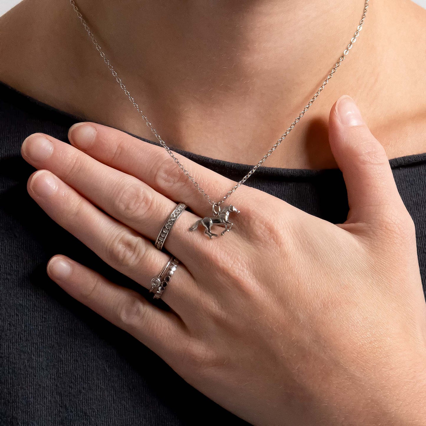 18K Gold PVD Stainless Steel Horse Charm / PDL0348