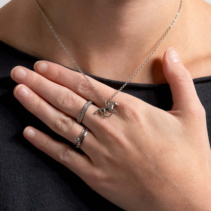 18K Gold PVD Stainless Steel Horse Charm / PDL0348