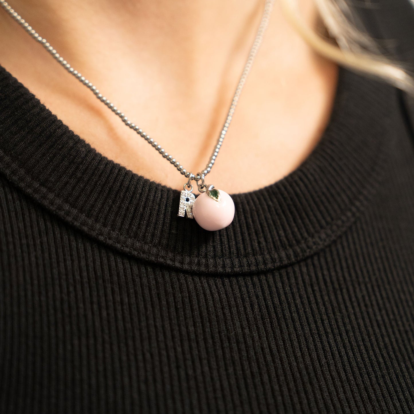 18K Gold PVD Stainless Steel Peach Charm / PDL0367