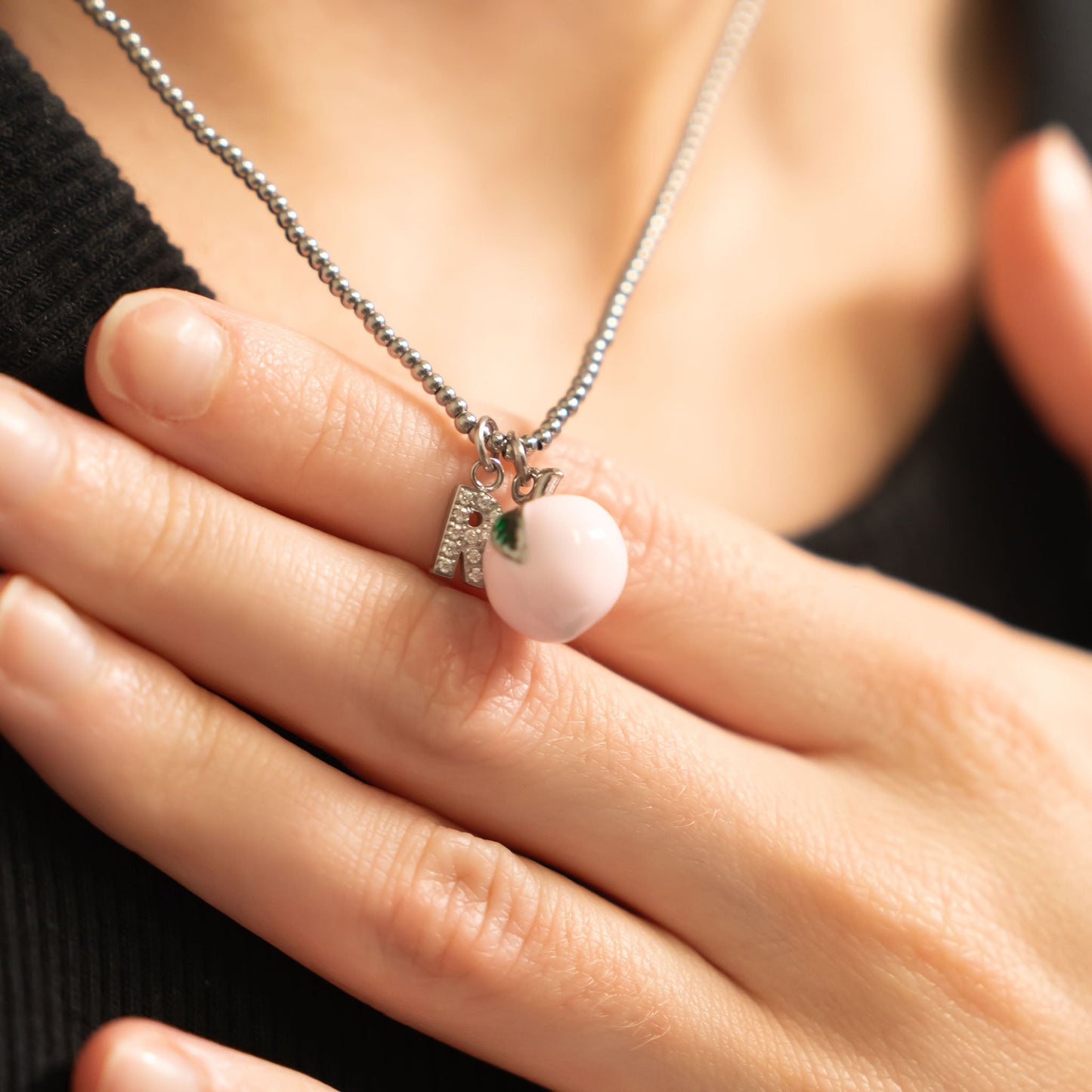 18K Gold PVD Stainless Steel Peach Charm / PDL0367