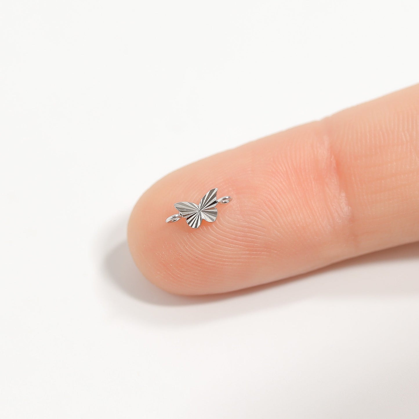 .925 Sterling Silver Sunburst Butterfly Charm Connector / PMJ1018