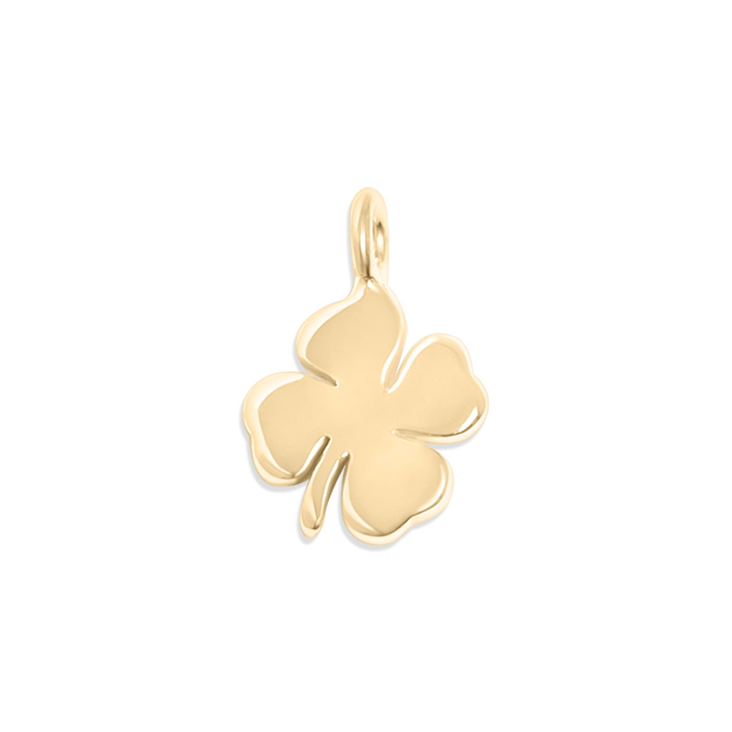 .925 Sterling Silver Four Leaf Clover Charm for Permanent Jewelry / PMJ1025