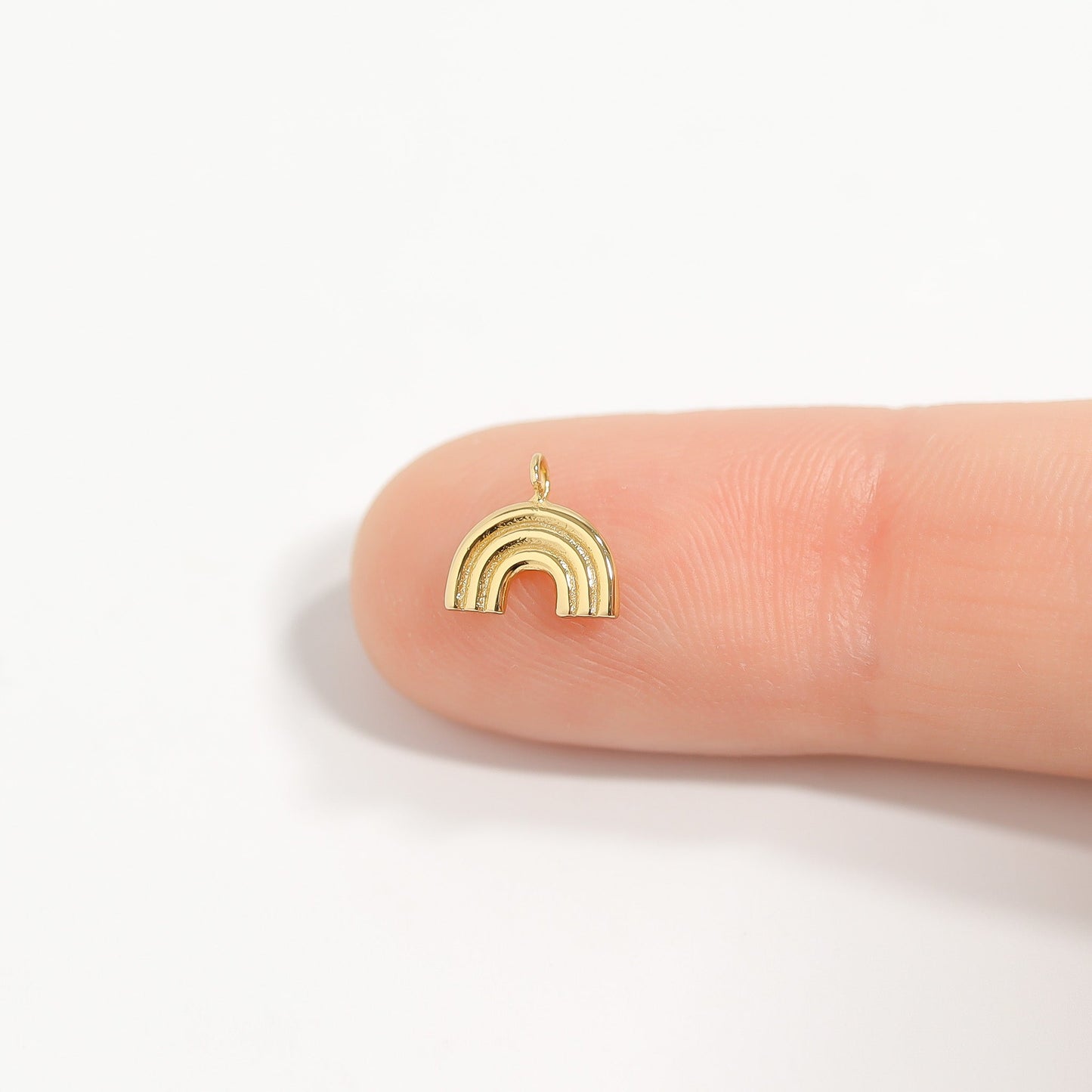 .925 Sterling Silver Rainbow Charm for Permanent Jewelry / PMJ1026