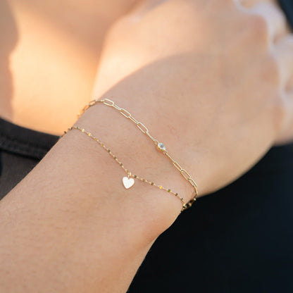 Permanent Jewelry 14K Solid Gold Heart Charm / PMJ1002