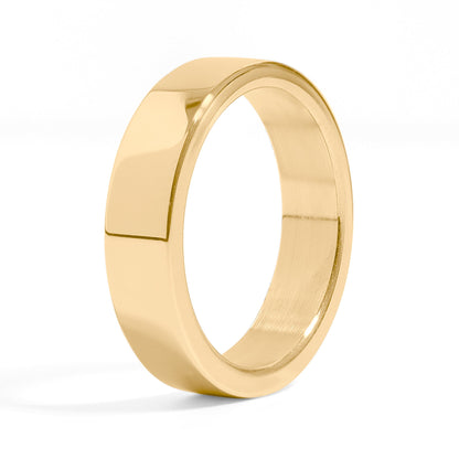18K Gold PVD Stainless Steel Blank Flat Ring / PRJ9003