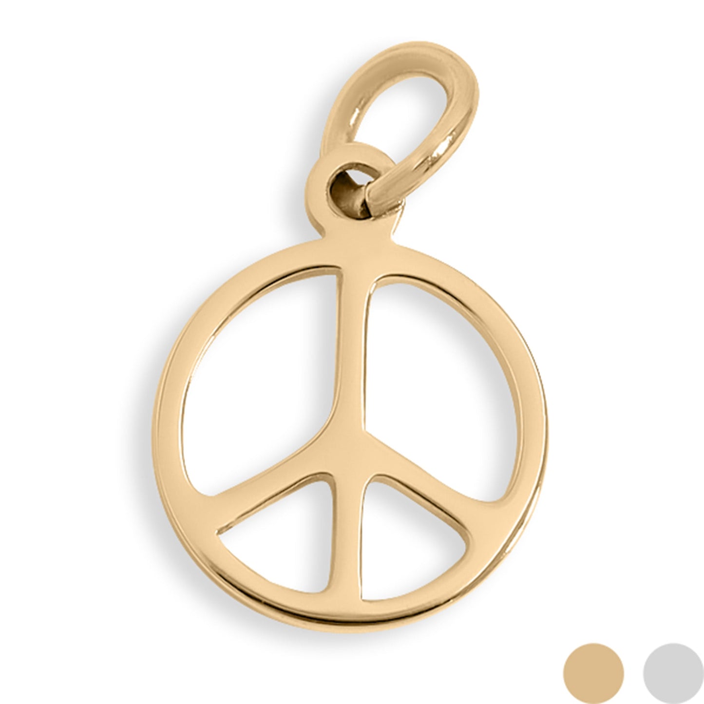 18K Gold Stainless Steel Peace Sign Charm / PDL0204