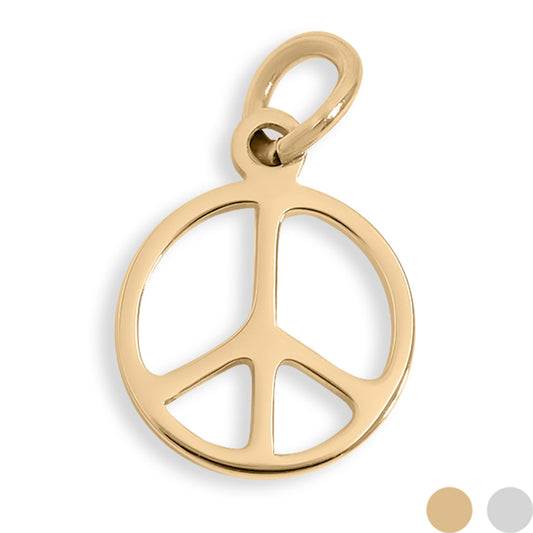 18K Gold Stainless Steel Peace Sign Charm / PDL0204