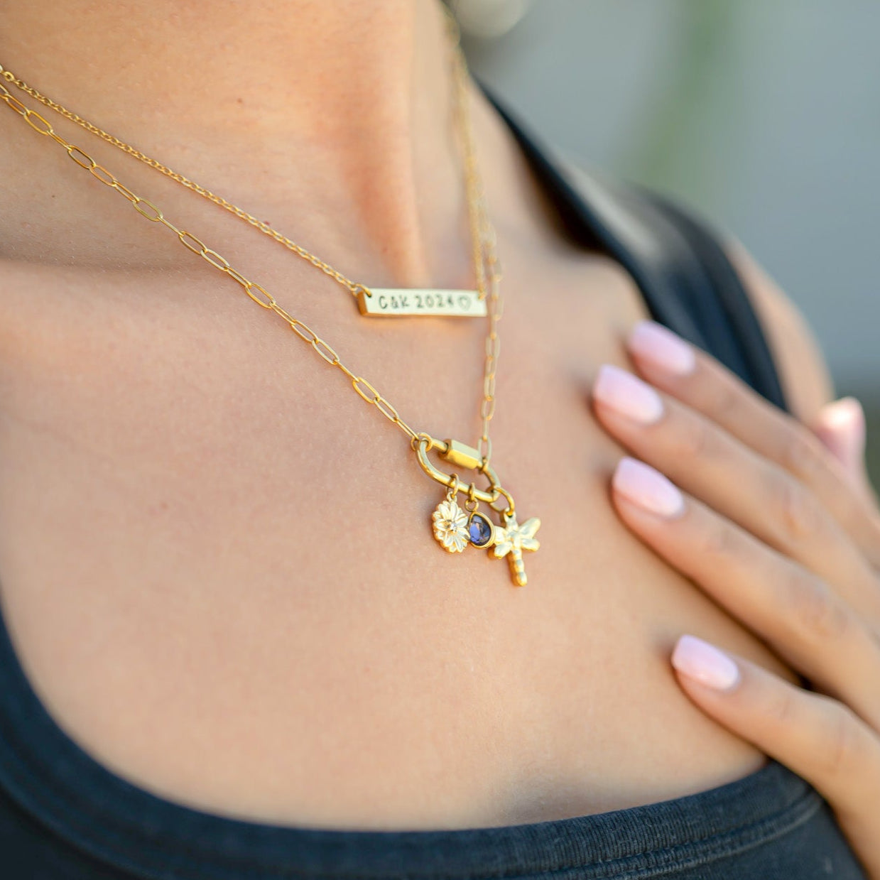 18K Gold PVD Stainless Steel Classic Carabiner / ENC0034