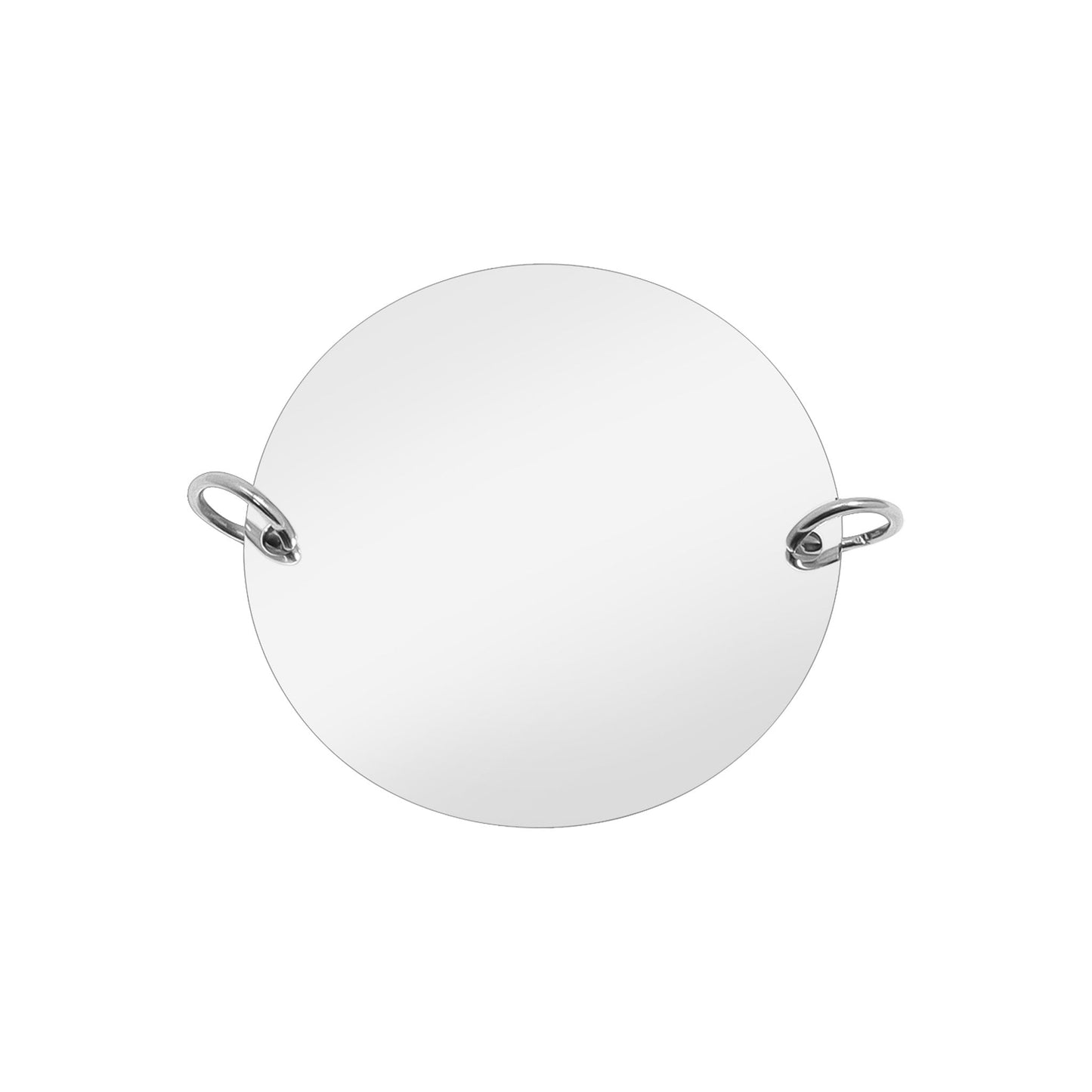 18K Gold PVD Polished Blank Stainless Steel Round Pendant / SBB0023