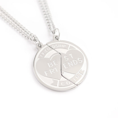 Stainless Steel Best Friend Break Apart Friendship Necklace / SBB0098