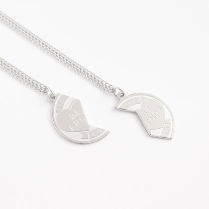 Stainless Steel Best Friend Break Apart Friendship Necklace / SBB0098