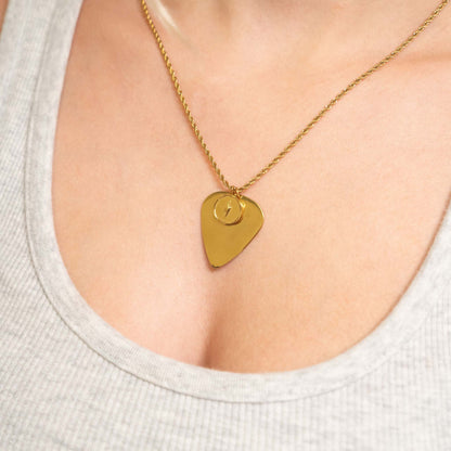 18K Gold PVD Stainless Steel Lightning Bolt Pendant / PDL0301