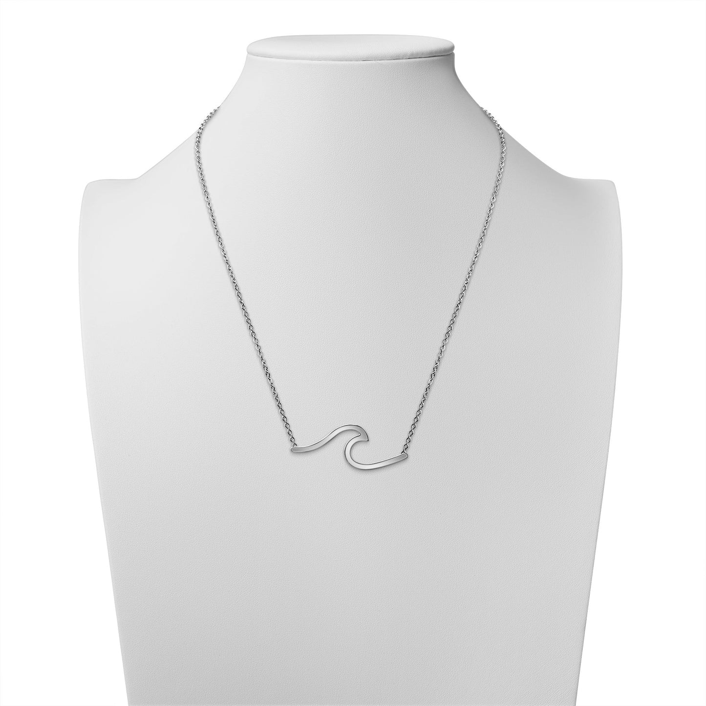 Stainless Steel Wave Necklace / SBB0143