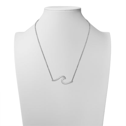 Stainless Steel Wave Necklace / SBB0143