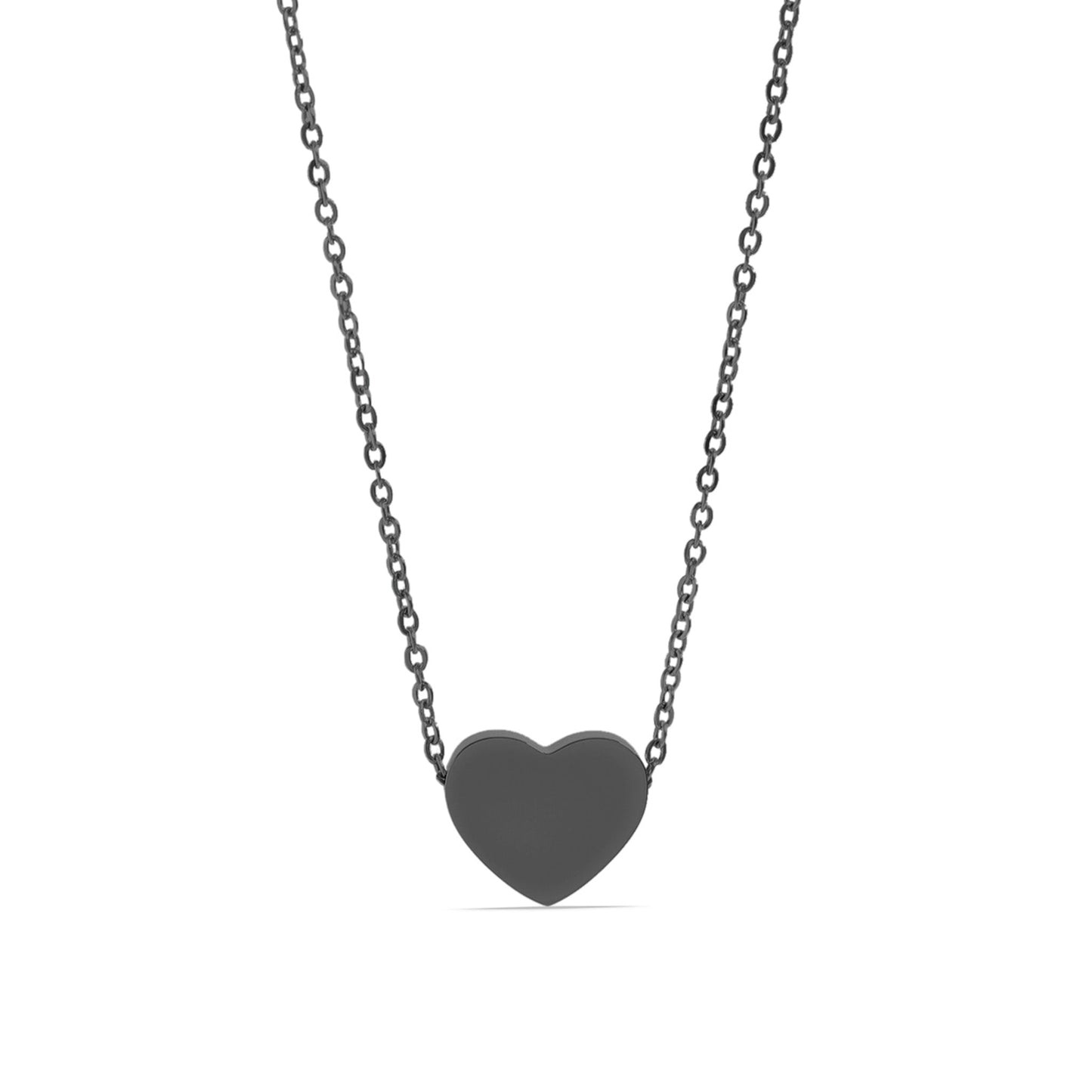 18K Gold PVD Stainless Steel Blank Heart Necklace / SBB0250
