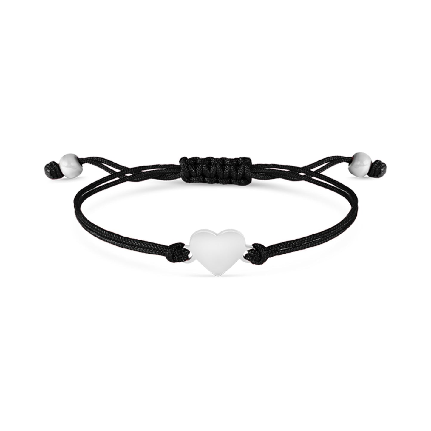 18K Gold PVD Stainless Steel Engravable Heart Friendship Bracelet / SBB0279