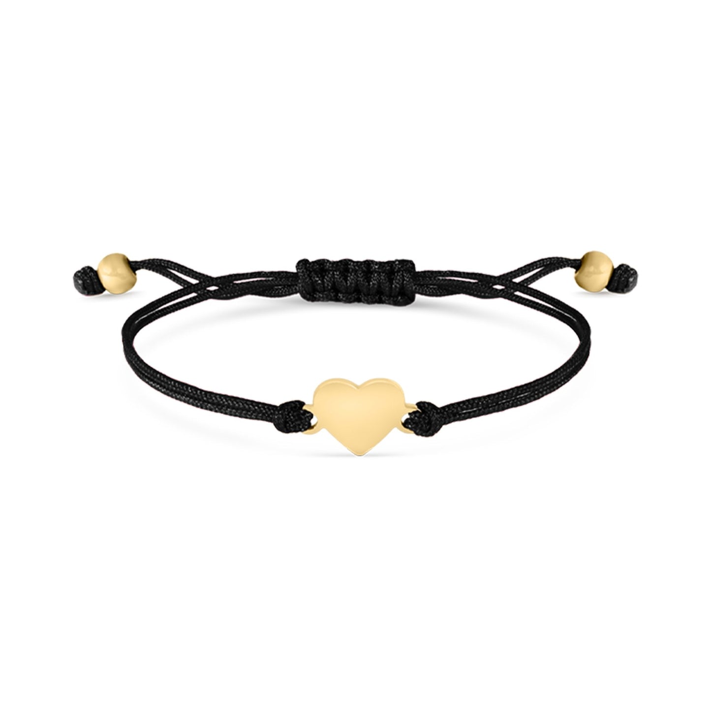 18K Gold PVD Stainless Steel Engravable Heart Friendship Bracelet / SBB0279