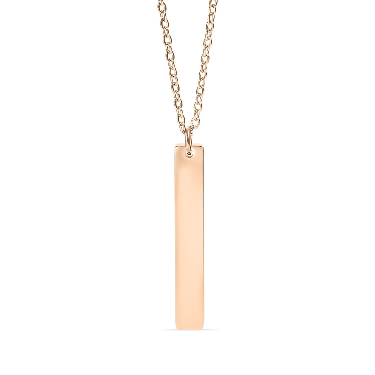 18K Gold PVD Stainless Steel Vertical Bar Necklace / SBB0299