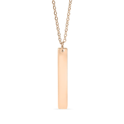 18K Gold PVD Stainless Steel Vertical Bar Necklace / SBB0299