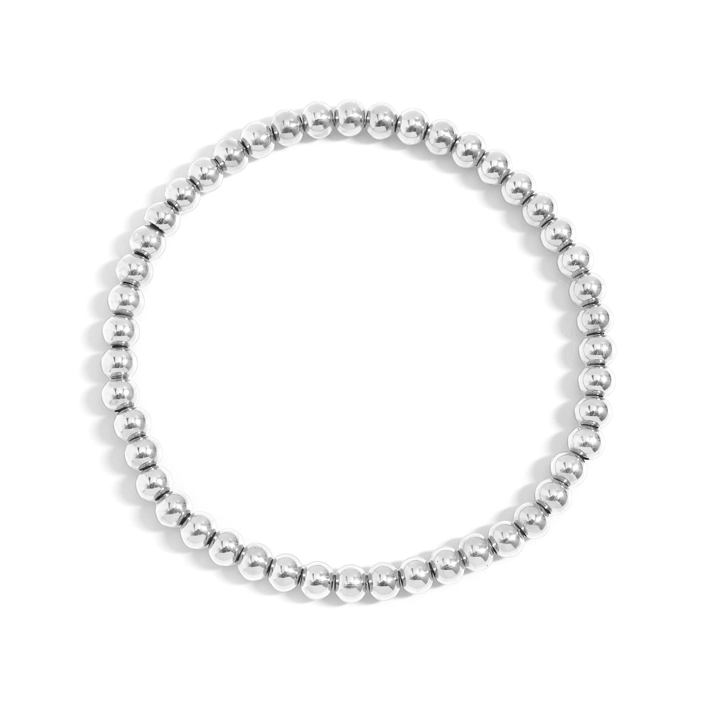 Stainless Steel Metal Bead Stretch Bracelet / SBB0341