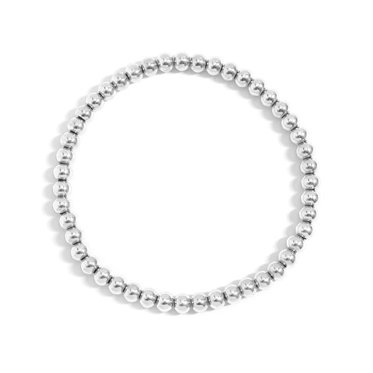 Stainless Steel Metal Bead Stretch Bracelet / SBB0341