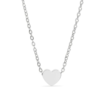 Stainless Steel Mini Heart Necklace / SBB0343