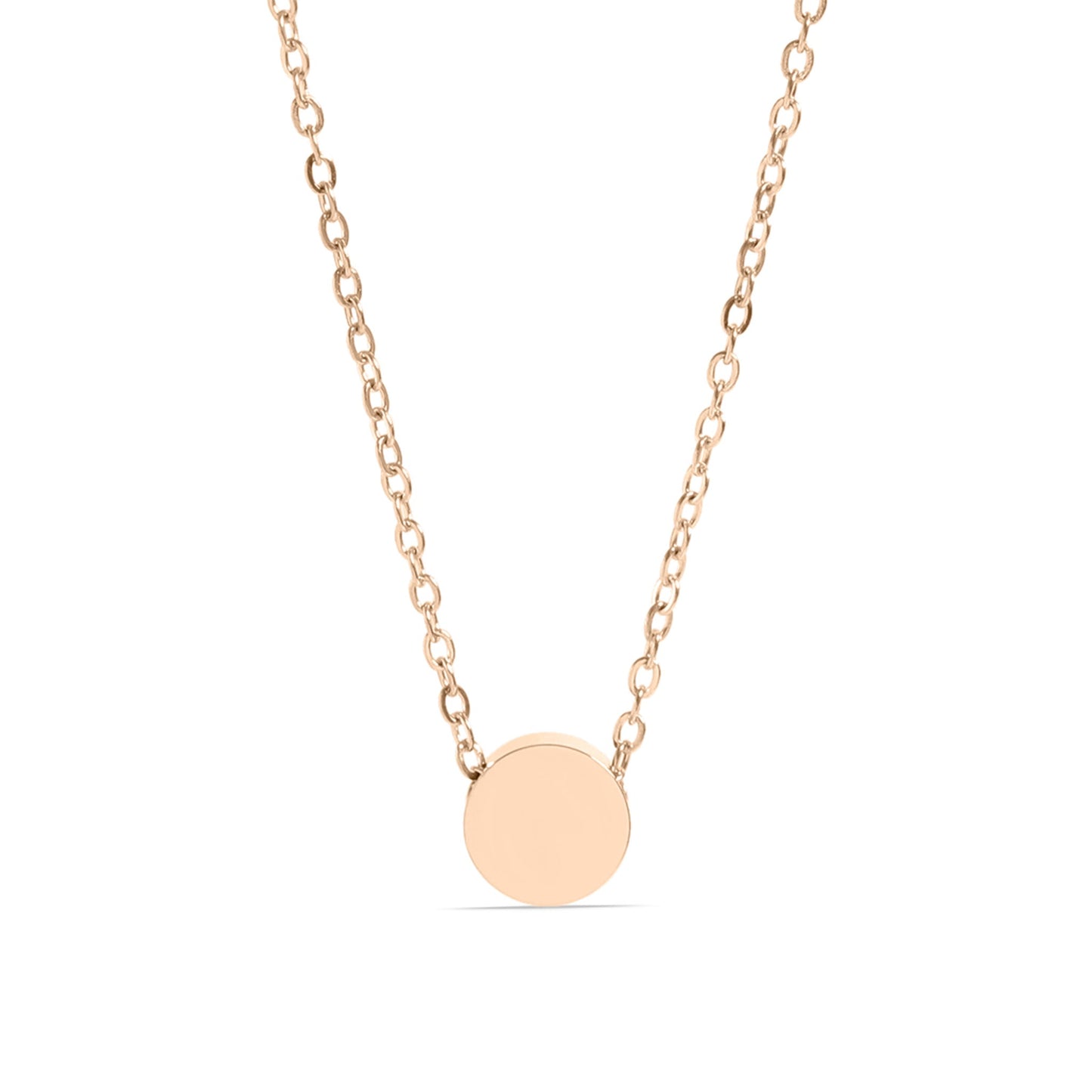 18K Gold PVD Stainless Steel Mini Circle Necklace / SBB0344