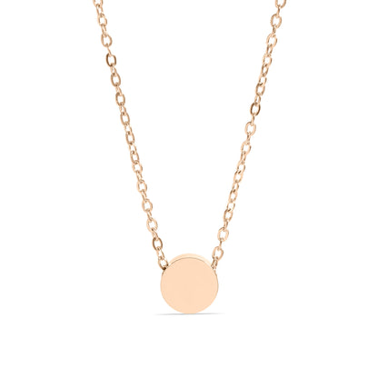 18K Gold PVD Stainless Steel Mini Circle Necklace / SBB0344