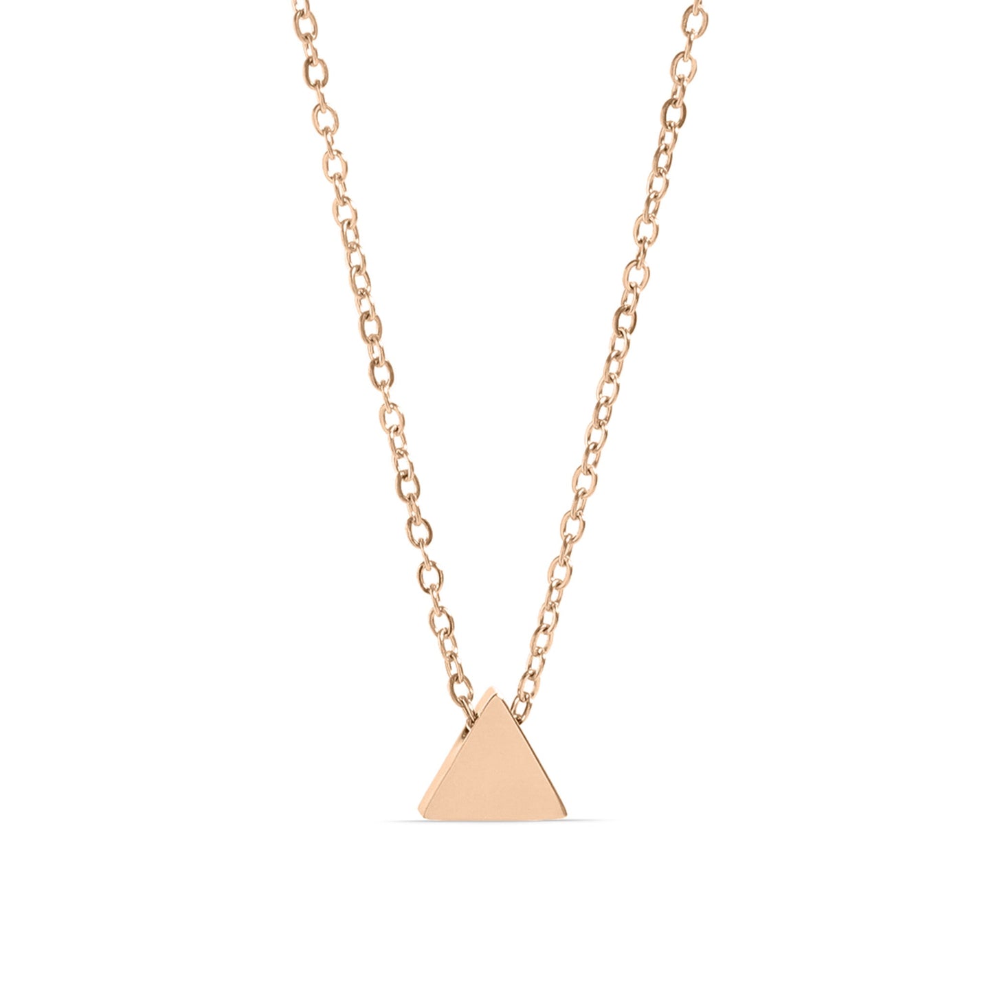 18K Gold PVD Stainless Steel Mini Triangle Necklace / SBB0345