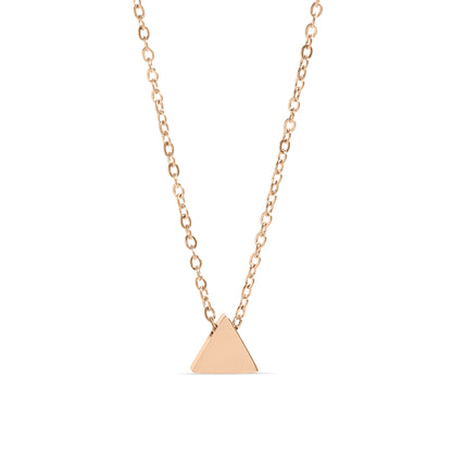 18K Gold PVD Stainless Steel Mini Triangle Necklace / SBB0345