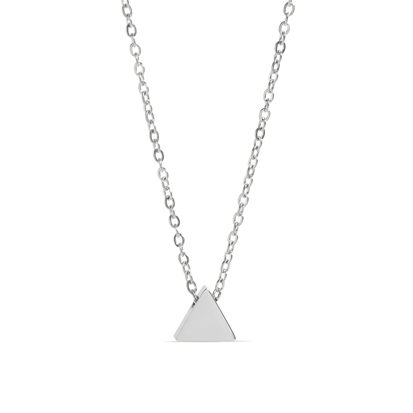 18K Gold PVD Stainless Steel Mini Triangle Necklace / SBB0345